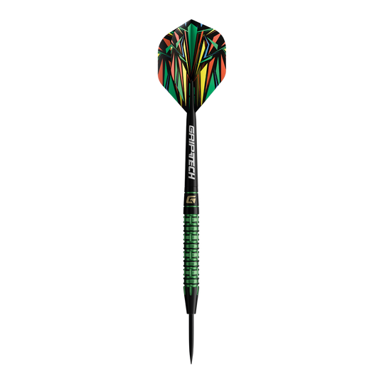 Šipky GOAT Athlete Green Tungsten Steel Abgebildet sind die GOAT Athlete Green Tungsten Steeldarts. Die Darts bestehen aus grünem Wolfram und sind für professionelle Spieler geeignet.