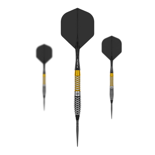 Stříkací body Winmau Exion Torpedo Steeldarts Das Bild zeigt ein Set von Winmau Exion Torpedo Switch Points Steeldarts. Es sind mehrere Steeldart-Spitzen abgebildet.