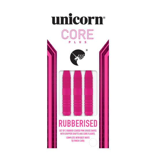 Unicorn Core Plus pogumované růžové ocelové šipky