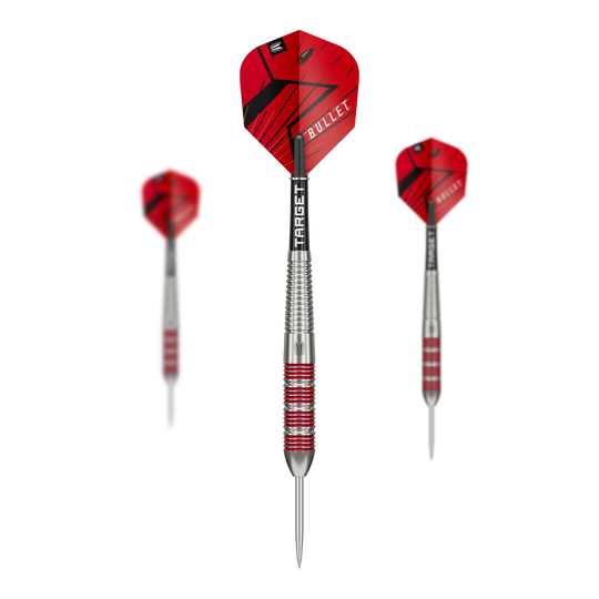 Sada šípů Target Stephen Bunting Bullet, 100 kusů, mosazné ocelové šipky - 22g Sada šípů Target Stephen Bunting Bullet, 100 kusů, mosazné ocelové šipky - 22g
