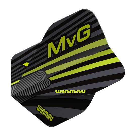 Letky Winmau Prism Delta MvG šedozelené č. 2 Standardní Das Bild zeigt die Winmau Prism Delta MvG Grey Green No2 Standard Flights. Es handelt sich um Dart-Flights in Grau und Grün.