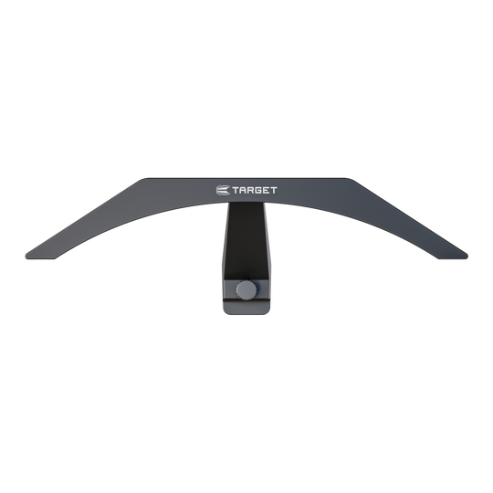 Osvětlení terče Target ARC V2 Das Bild zeigt die Target ARC V2 Dartboard Beleuchtung. Es handelt sich um eine gebogene Lichtleiste zur optimalen Ausleuchtung eines Dartboards.