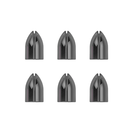 SLZ-525-L-Style-Shell-Lock-Ringe-Schwarz-1YTe78quXN3xMN Das Bild zeigt sechs schwarze L-Style Shell Lock Ringe, die in zwei Reihen angeordnet sind. Diese Ringe werden als Zubehör für Dartpfeile verwendet.