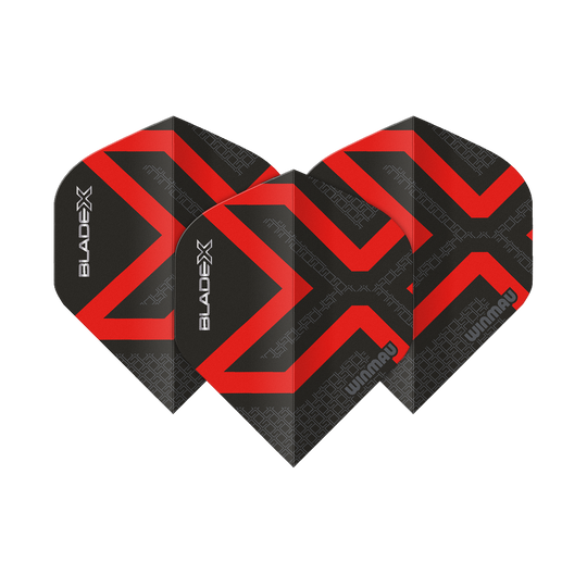 Letky Winmau Prism Delta Blade X metalicky červené č. 2 Dies ist ein Winmau Prism Delta Blade X Metallic Red No2 Standard Flight. Das abgebildete Produkt ist in roter Farbe gehalten.