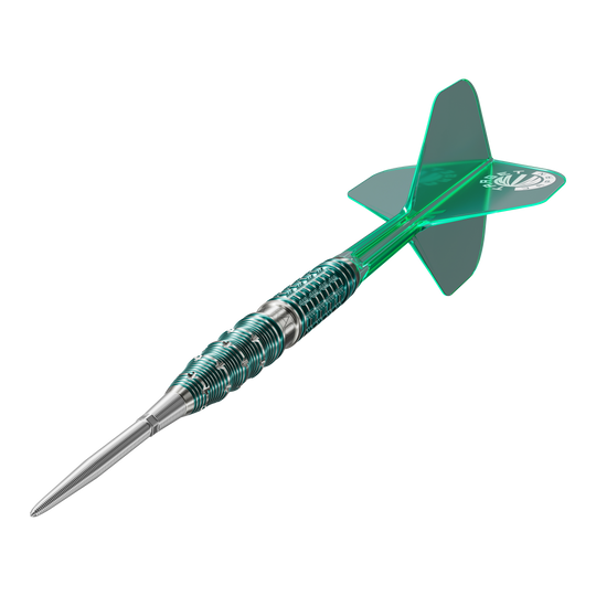 Das Bild zeigt Target Japan Mikuru Suzuki The Miracle GEN7 Swiss Point Steeldarts mit einem Gewicht von 23g. Die Darts sind für Präzision und Kontrolle entwickelt.