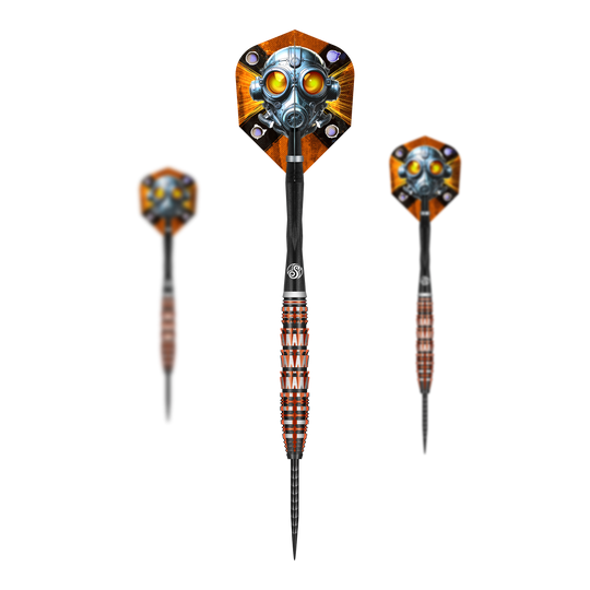 Šipky Shot Badlands Rustin Steel - 23g Dies ist ein Bild der Shot Badlands Rustin Steeldarts - 23g. Das Produkt ist als Set abgebildet.