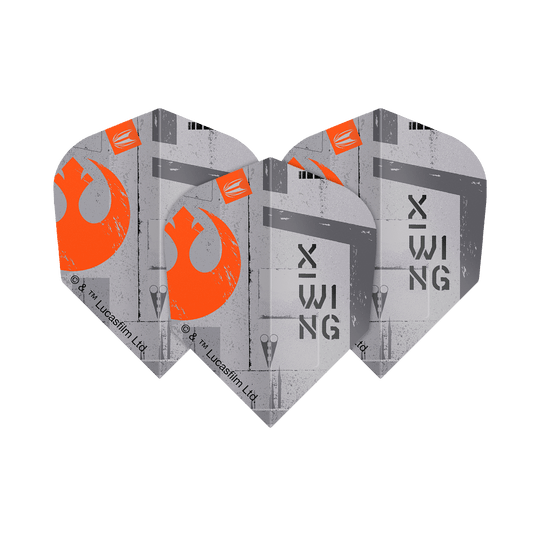 Lety Target Star Wars ProUltra X-Wing No.6 Dieses Bild zeigt das Produkt Target Star Wars ProUltra X-Wing No6 Flights. Es handelt sich um Dart-Flights mit Star Wars X-Wing Motiv.