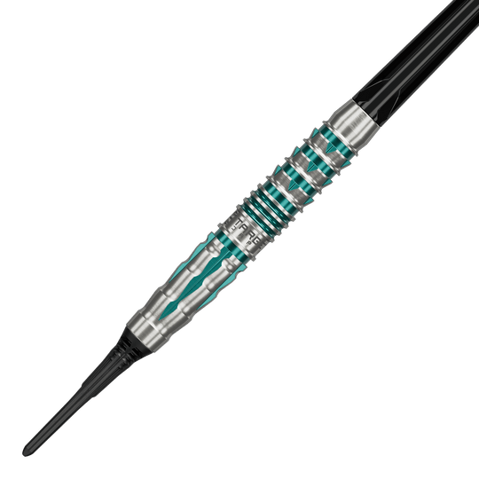 Měkké šipky Target Black Marque Pierce - 18,5 g Die Abbildung präsentiert die Target Black Marque Pierce Softdarts mit einem Gewicht von 18,5g. Diese Softdarts bieten hohe Qualität und Präzision beim Wurf.