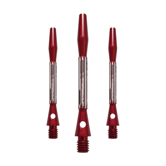 Hliníkové shafty Bulls NL Flash 2 - červené - 46 mm Die Bulls NL Flash 2 Aluminium Shafts in Rot werden hier als Set gezeigt. Sie sind 46 mm lang und aus Aluminium gefertigt.