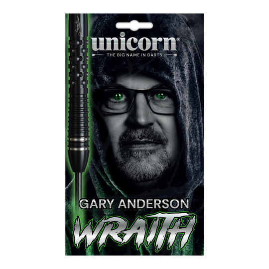 Ocelové šipky Unicorn Wraith Gary Anderson Phase 6 Unicorn Wraith Gary Anderson Phase 6 Steeldarts. Die Abbildung zeigt ein Set hochwertiger Gary Anderson Steeldarts.