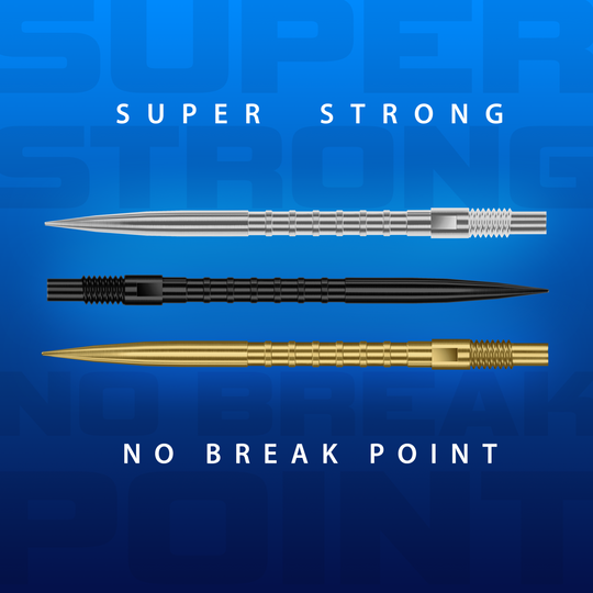 Špičky na šipky Harrows Quick Point Heavy Metal - stříbrné Harrows Quick Point Heavy Metal Dartspitzen in Schwarz werden gezeigt. Sie haben eine strukturierte Oberfläche für besseren Halt.