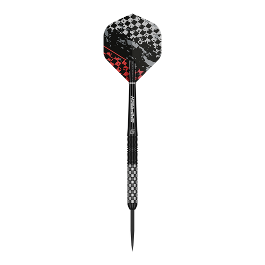 Ocelové šipky GOAT Finish Line Das Bild zeigt die GOAT Finish Line Tungsten Steeldarts. Diese Darts sind hochwertig verarbeitet und besonders langlebig.