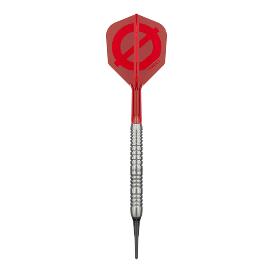 Targetová skupina O 12 Softdarts Zu sehen sind die Target Group O 12 Softdarts. Die Schäfte und Flights heben sich ab.