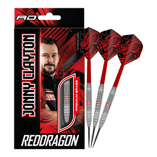 Šipky Red Dragon Jonny Clayton Brass Steel - 21 g Red Dragon Jonny Clayton Brass Steeldarts - 21 g wird gezeigt. Der Dartpfeil besteht aus Messing und ist optimal für Dartspieler.