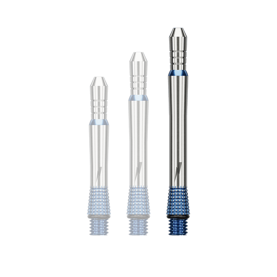 Hier sieht man einen Target Phil Taylor Power Gx2 Titanium Shaft mit 34,3 mm Länge. Dieses Produkt eignet sich für den professionellen Dartsport.