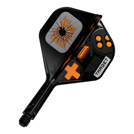 Standardní letky Target K-Flex Game Over No2 Target K-Flex GameOver No2 Standard Flights, 19 mm werden abgebildet. Das Bild zeigt das Produkt von vorne.