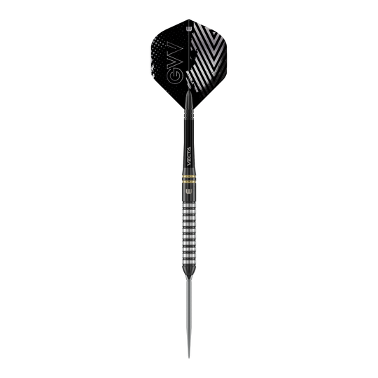 Ocelové šipky Winmau Gian Van Veen TS Switch Point Zu sehen ist Winmau Gian Van Veen TS Switch Point Steeldarts. Die Aufnahme zeigt einen einzelnen Dartpfeil.