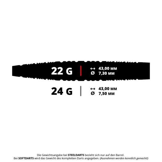 Ocelové šipky Caliburn Rix EZ-EVO R6