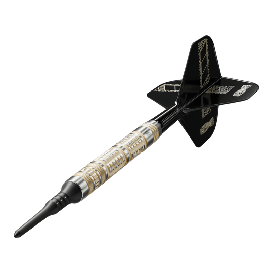 Měkké šipky Target Dimitri Van Den Bergh 95K - 19g Abgebildet sind die Target Dimitri Van Den Bergh 95K Softdarts in der 19 Gramm Variante. Die Darts bieten eine hochwertige Verarbeitung und modernes Design.