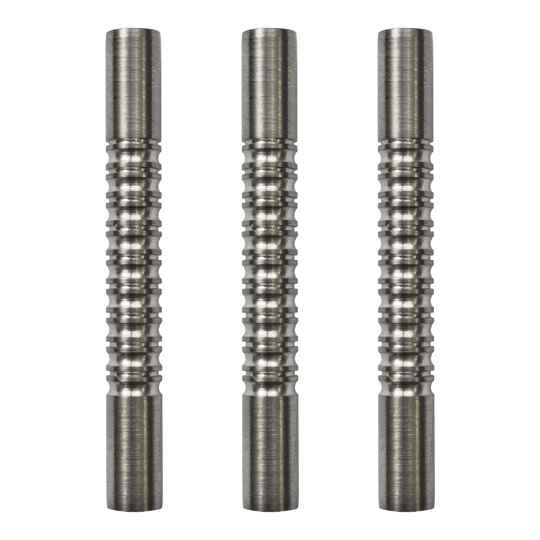 McDart Double Ring 2 Softdart hlaveň - 18g Abgebildet ist das Produkt McDart Ring 2 Softdart Barrels - 18g. Es handelt sich um ein Set Softdart-Barrels mit doppeltem Ring-Design.