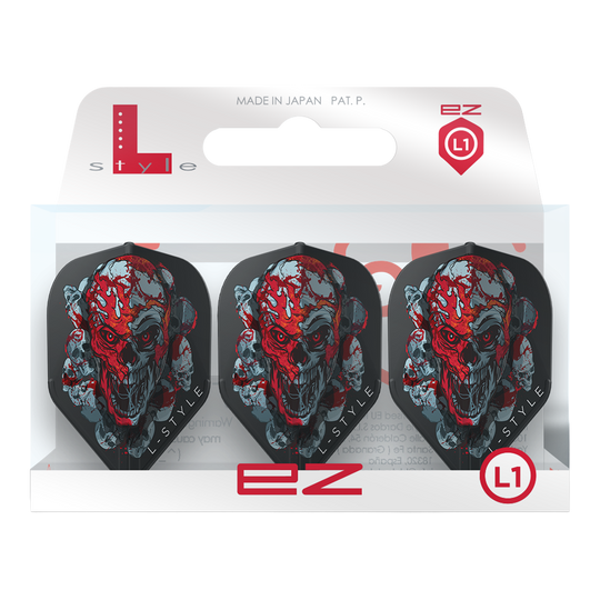Letky L-Style Ryan Searle Signature V4 Black L1EZ Abgebildet sind die L-Style Ryan Searle Signature V4 Black L1EZ Flights. Sie sind schwarze Signature-Flights für professionelle Dartspieler.