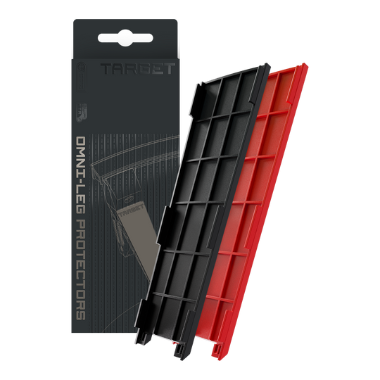 Chrániče nohou Target OMNI Zu sehen sind Target OMNI Leg Protectors. Sie sind speziell für den Schutz der Beine entwickelt.