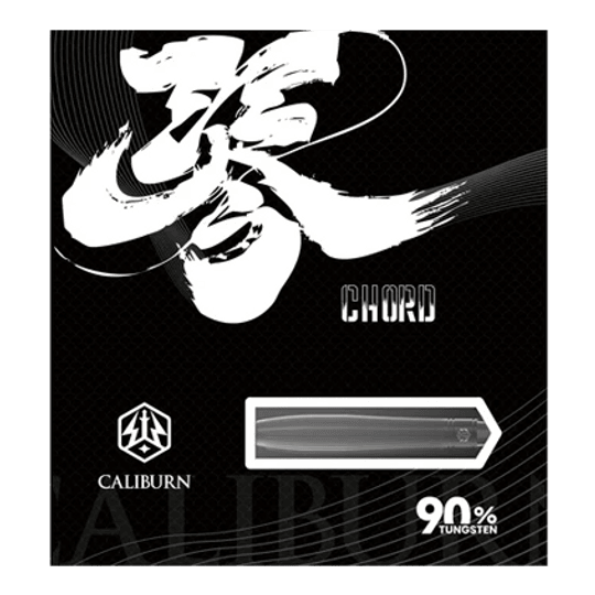 Hier sind die Caliburn Chord C3 Steeldarts mit 22,5 Gramm zu sehen. Die Darts haben ein modernes und schlankes Design.