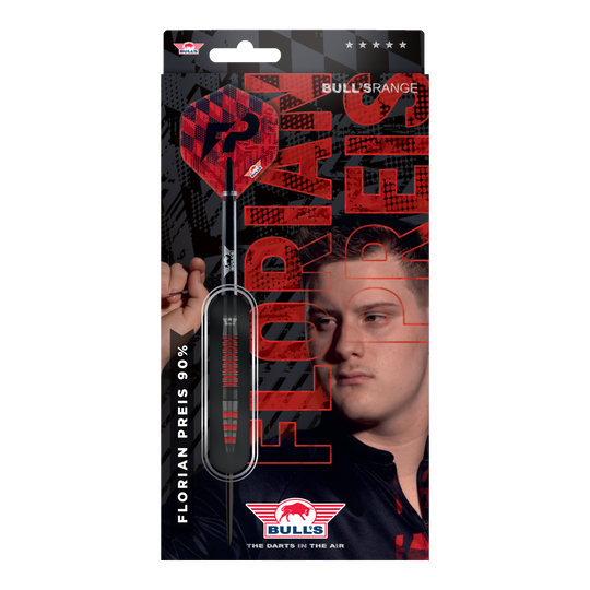 Bulls NL Florian Price Steeldarts - 23g Das Produkt Bulls NL Florian Preis Steeldarts - 23g wird gezeigt. Die Steeldarts sind aus einer anderen Perspektive dargestellt.