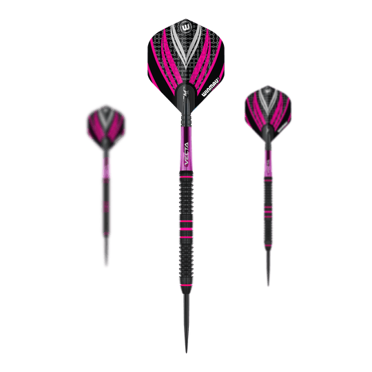 Šipky Winmau Team 360 Rebecca Allen ocelové - 24g Gezeigt wird ein Set der Winmau Team 360 Rebecca Allen Steeldarts - 24g. Dieses Set eignet sich ideal für Sammler und leidenschaftliche Dartspieler.
