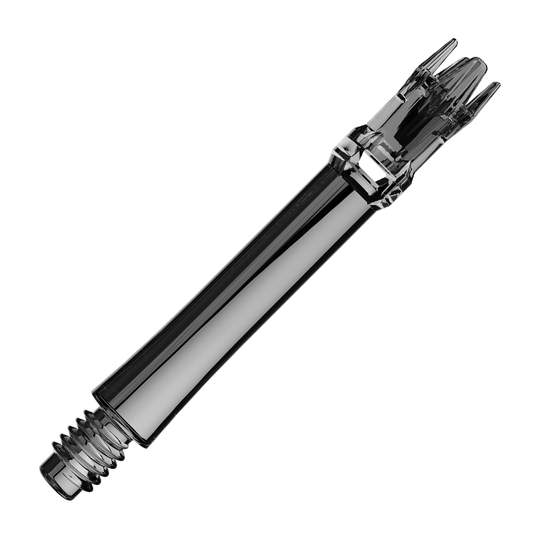 Náhradní hřídele L-Style L-System - čiré černé Hier ist eine Ersatzshaft in transparentem Schwarz abgebildet. Die Shaft ist von der Seite zu sehen.