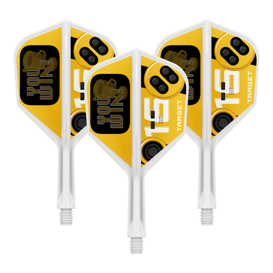 Target K-Flex Vyhrajete lety č. 6 Ein Dart Flight wird abgebildet. Dies ist die Variante Target K-Flex YouWin No6 in der Größe 19 mm.