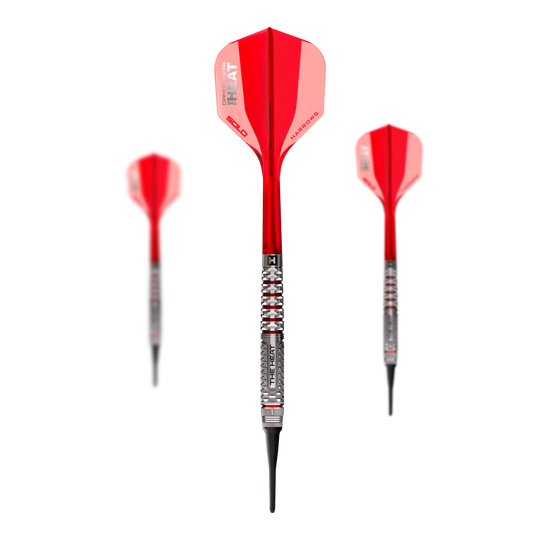 Harrows Damon Heta Geo Softdarts - 18g Harrows Damon Heta Geo Softdarts mit 18g sind im Set präsentiert. Das Set wirkt vollständig und einheitlich.