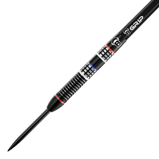 Bulls Cor Dekker Šerif Steeldarts - 23g Zu sehen sind Bulls Cor Dekker The Sheriff Steeldarts mit einem Gewicht von 23 Gramm. Die Darts bieten eine hohe Verarbeitungsqualität.