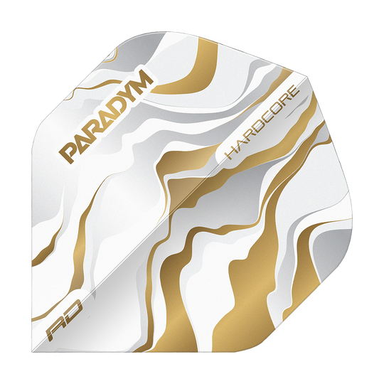 Red Dragon Hardcore Premium Paradym Gold Premium No2 Standardní letky Gezeigt wird Red Dragon Hardcore Premium Paradym Gold Premium No2 Standard Flights. Es sind goldfarbene, hochwertige Dart Flights für genaue Würfe.