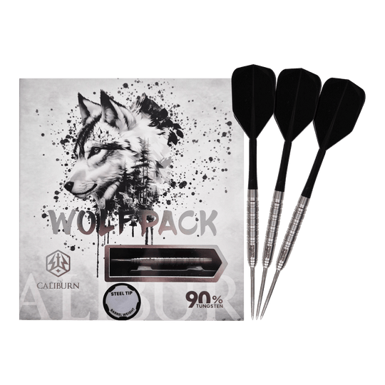 Ocelové šipky Caliburn Wolfpack W7 - 21g Zu sehen sind die Caliburn Wolfpack W7 Steeldarts mit einem Gewicht von 21g. Die Steeldarts eignen sich für anspruchsvolle Dartspieler.