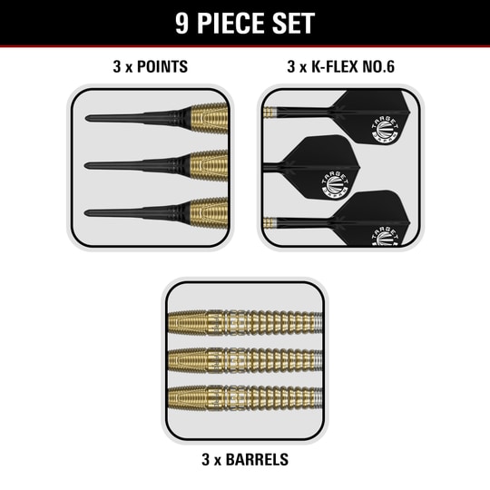 Měkké šipky Target Japan Prime Series Harith Lim HotShot GEN3 - 18g Dieses Bild präsentiert die Target Japan Prime Series Harith Lim HotShot GEN3 Softdarts - 18g. Die Pfeile sind speziell für ambitionierte Spieler entwickelt.