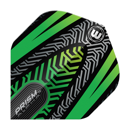 Winmau Prism Alpha Schwarz Grün No2 Standard Flights