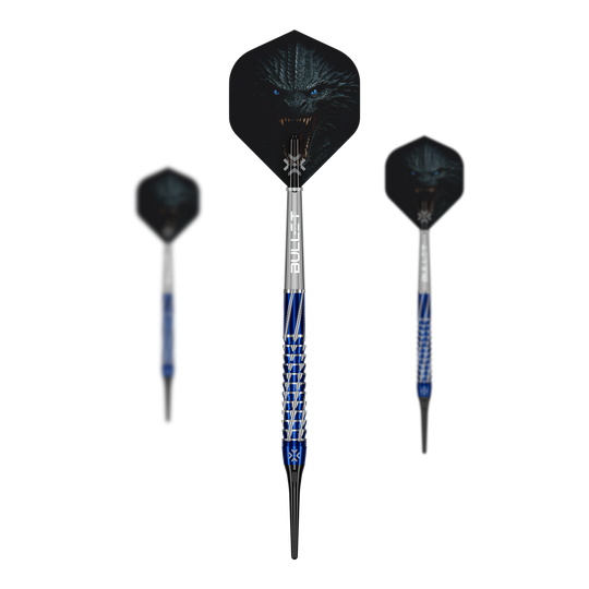 Šipky Bullet Hydra Softdarts - 20g Abgebildet ist das Produkt Bullet Hydra Softdarts - 20g. Es handelt sich um ein Softdart-Set mit moderner Gestaltung.