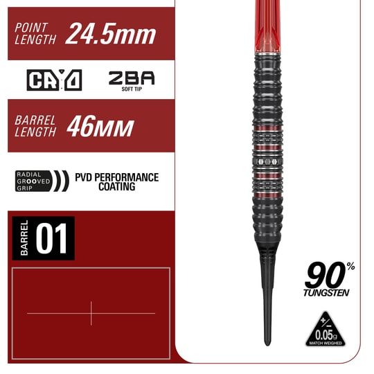 Šipky Target Japan Prime Series Diamond Kosuzu Iwoa GEN4 Soft - 18g Das Bild zeigt die Target Japan Prime Series Diamond Kosuzu Iwoa GEN4 Softdarts mit 18g Gewicht. Es handelt sich um hochwertige Softdarts für präzises Werfen.