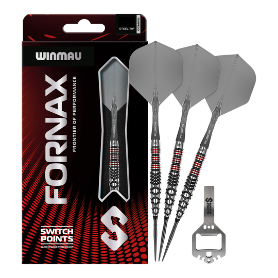 Přepínací body pro torpéda Winmau Fornax, ocelové šipky Hier sieht man die Winmau Fornax Torpedo Switch Points Steeldarts. Diese Darts sind für ambitionierte Spieler geeignet.