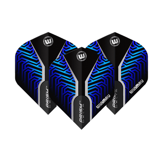 Letky Winmau Prism Delta Blue No2 Standard Abgebildet sind die Winmau Prism Delta Blue No2 Standard Flights. Diese Dart Flights sind in Schwarz und Blau gestaltet.