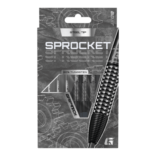 Ocelové šipky GOAT Sprocket MKIII Bomb Das Produkt GOAT Sprocket MKIII Bomb Steeldarts wird präsentiert. Der Steeldartpfeil ist in Nahaufnahme dargestellt.