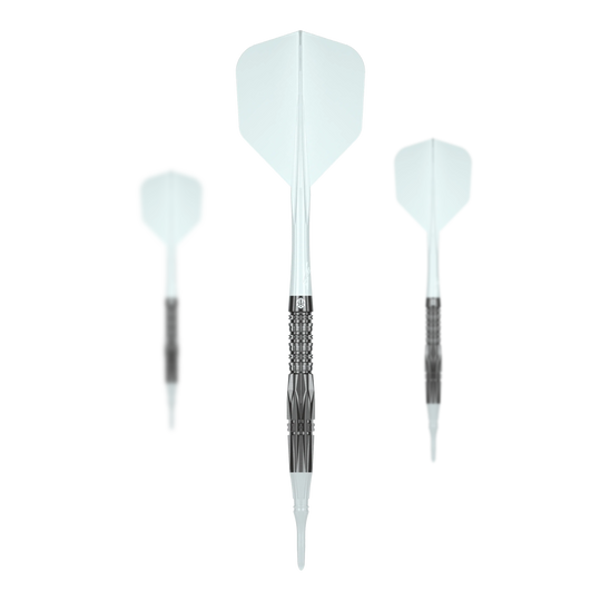 Měkké šipky Caliburn Prisma P1 - 19g Dargestellt ist das Set des Caliburn Prisma P1 Softdarts mit 19g. Das Produkt wird als komplettes Set für Softdart-Enthusiasten angeboten.