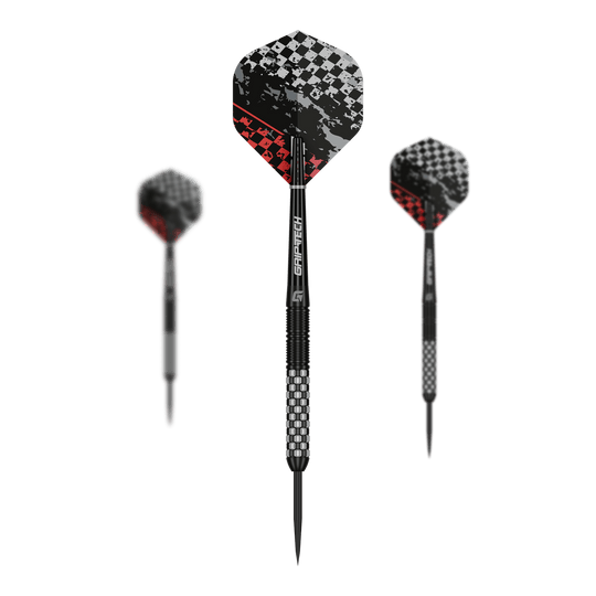 Ocelové šipky GOAT Finish Line Abgebildet sind GOAT Finish Line Tungsten Steeldarts. Diese Darts sind speziell für das Steeldartspiel entwickelt.