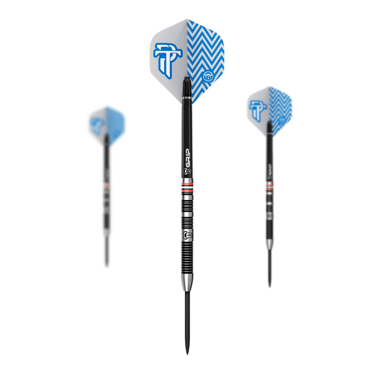 Bulls Challenger Patrick Tringler Steeldarts - 21g Die Bulls Challenger Patrick Tringler Steeldarts mit 21g Gewicht sind abgebildet. Dieses Set ist speziell für Steeldart-Enthusiasten geeignet.