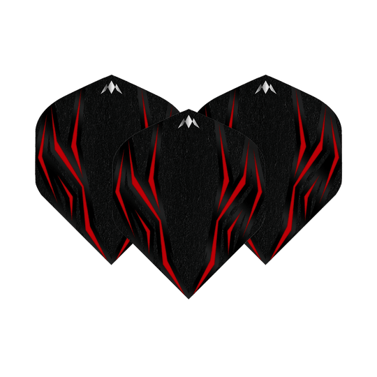 Lety Mission Lava Red č. 6 Das Bild zeigt die Mission Lava Red No6 Flights. Es sind rote Flights für Dartpfeile.