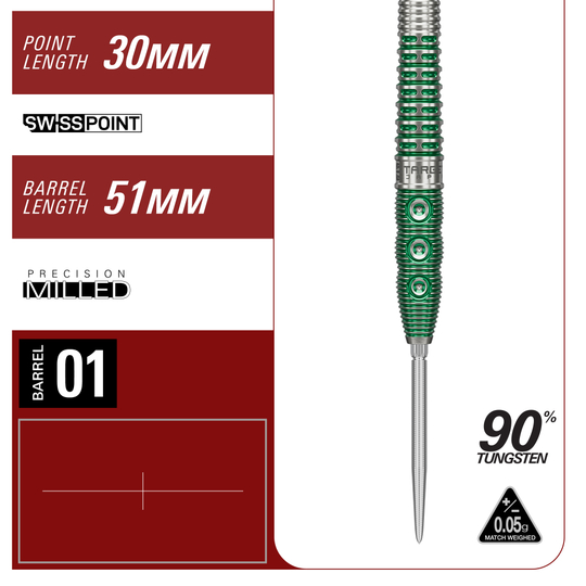 Zacilte Japan Prime Series Motomu Sakai Xeno GEN1 Swiss Point Steeldarts Das Bild zeigt die Target Japan Prime Series Motomu Sakai Xeno GEN1 Swiss Point Steeldarts. Diese Steeldarts sind für ambitionierte Dartspieler konzipiert.