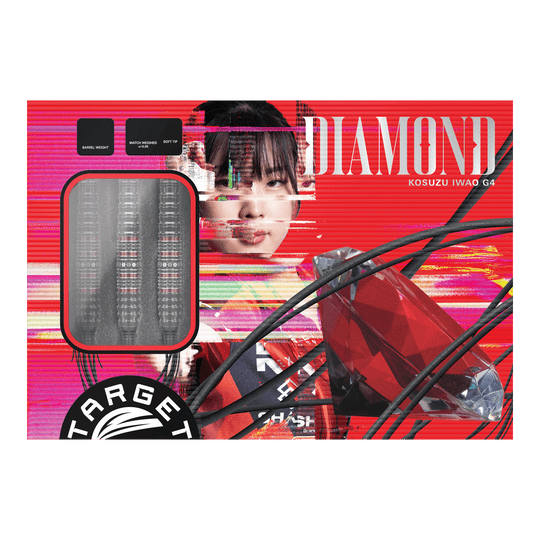 Šipky Target Japan Prime Series Diamond Kosuzu Iwoa GEN4 Soft - 18g Abgebildet sind die Target Japan Prime Series Diamond Kosuzu Iwoa GEN4 Softdarts mit 18g. Sie eignen sich besonders für ambitionierte Dartspieler.