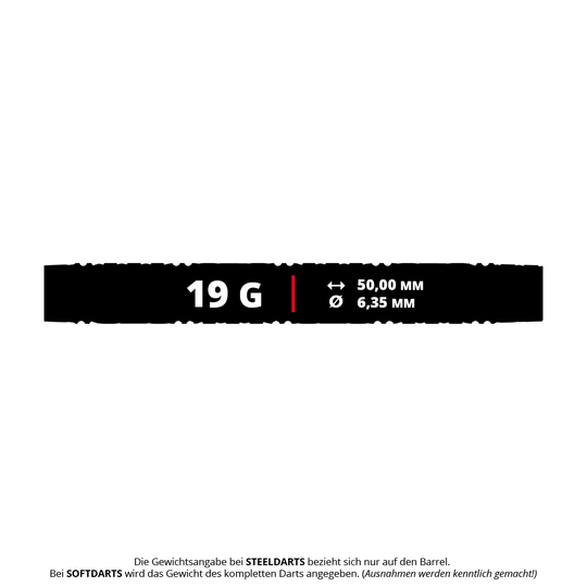 Šipky Target Luke Littler Edge Soft - 19g Das Bild zeigt die Target Luke Littler Edge Softdarts - 19g. Die Darts sind deutlich mit ihrer speziellen Gestaltung zu erkennen.