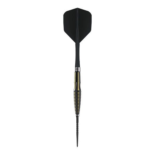 Das Bild zeigt die Caliburn V-Series V1 Steeldarts. Diese Darts sind ideal für anspruchsvolle Spieler geeignet.
